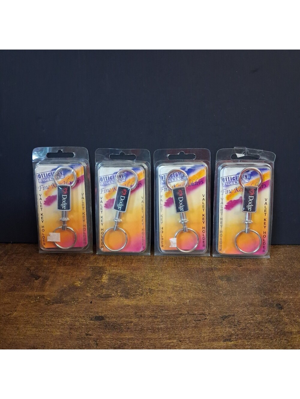 Lot of 4 Dodge Logo Valet Parking  Key Chain Keychain Key Holders
